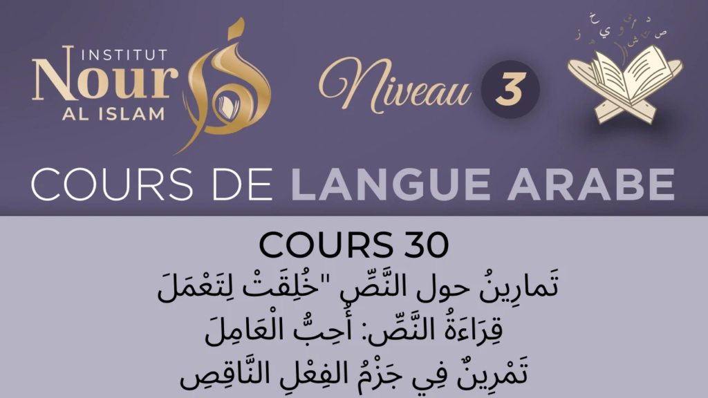 Arabe N3 - Cours 30